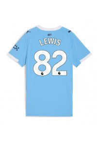 Manchester City Rico Lewis #82 Voetbaltruitje Thuis tenue Dames 2025-26 Korte Mouw